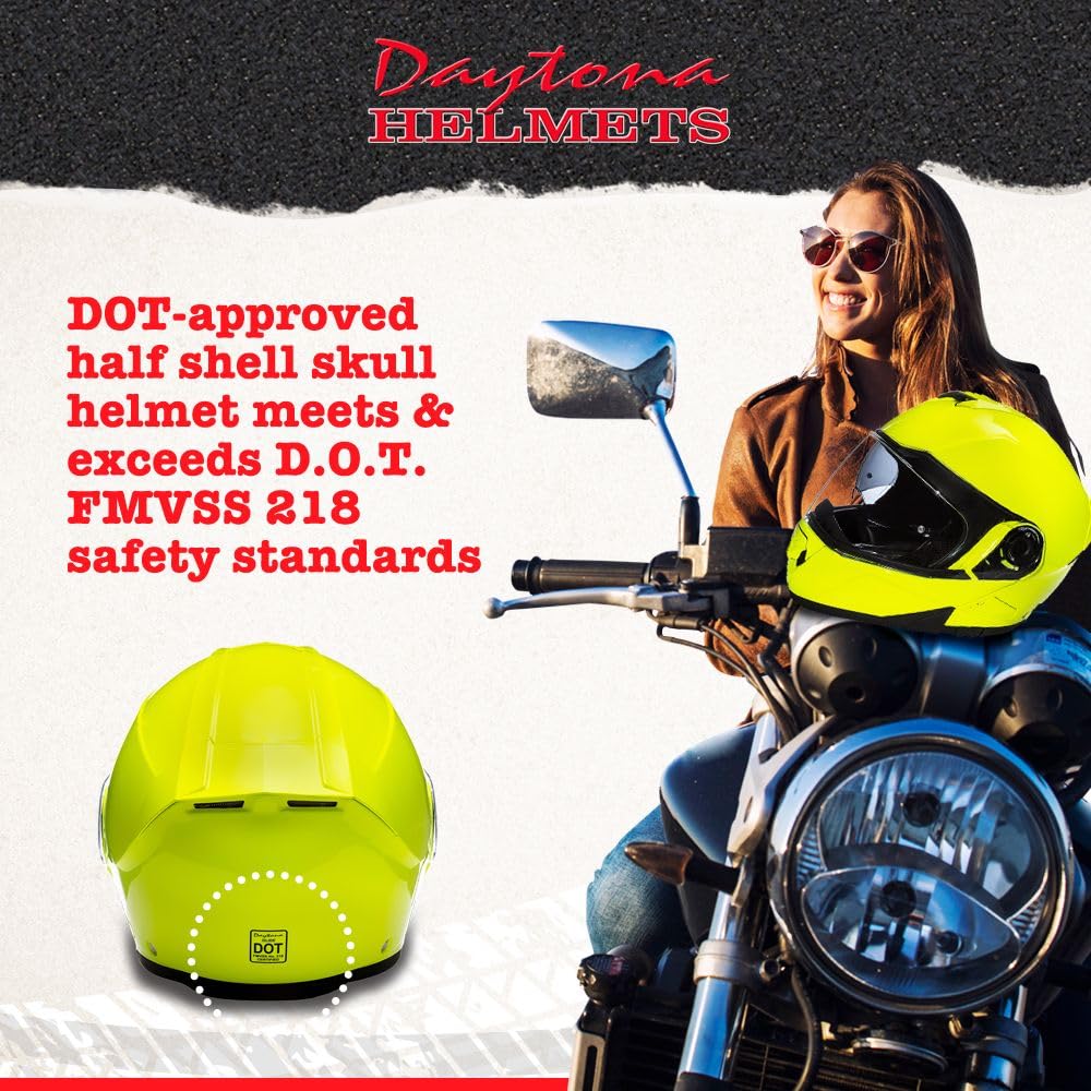 Daytona Helmets Glide Modular Motorcycle Helmet - DOT Approved Flip Up Full Face Helmet with Bluetooth & Dual Visors for Men, Women & Youth - Perfect for Commuting, Touring & Adventure Riding