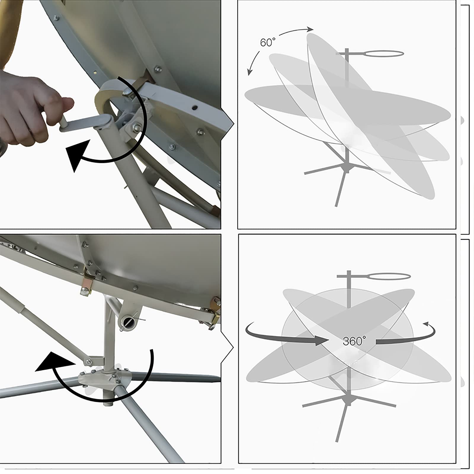**1800W Portable Parabolic Solar Cooker - 59 Inch Foldable Outdoor Oven with Magnesia Stove Kit for Camping, Hiking & Emergency Cooking**