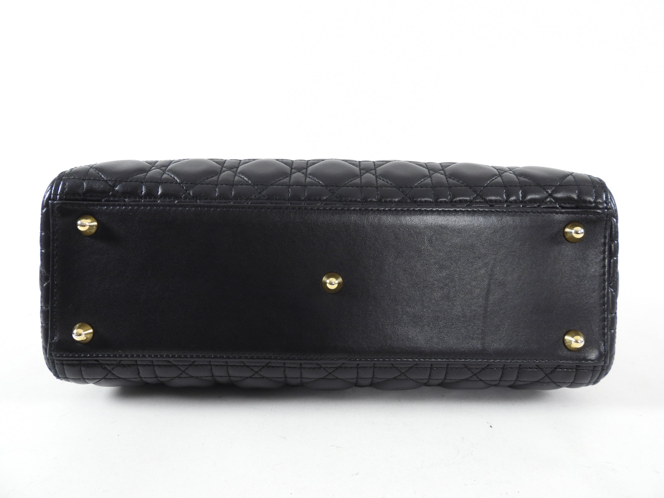 Dior Lady Dior Large Black Lambskin Cannage Tote Bag for Women | Luxury Designer Handbag | Perfect for Work, Evening Events & Travel