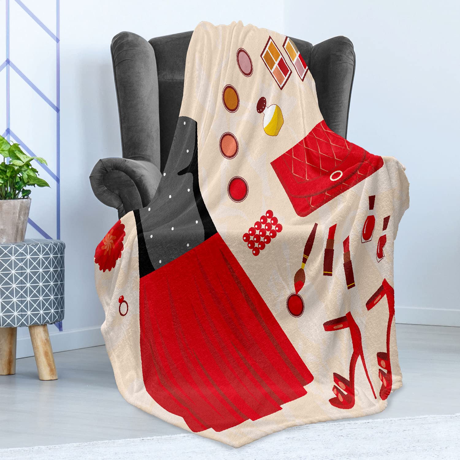 Ambesonne Flannel Fleece Throw Blanket 50
