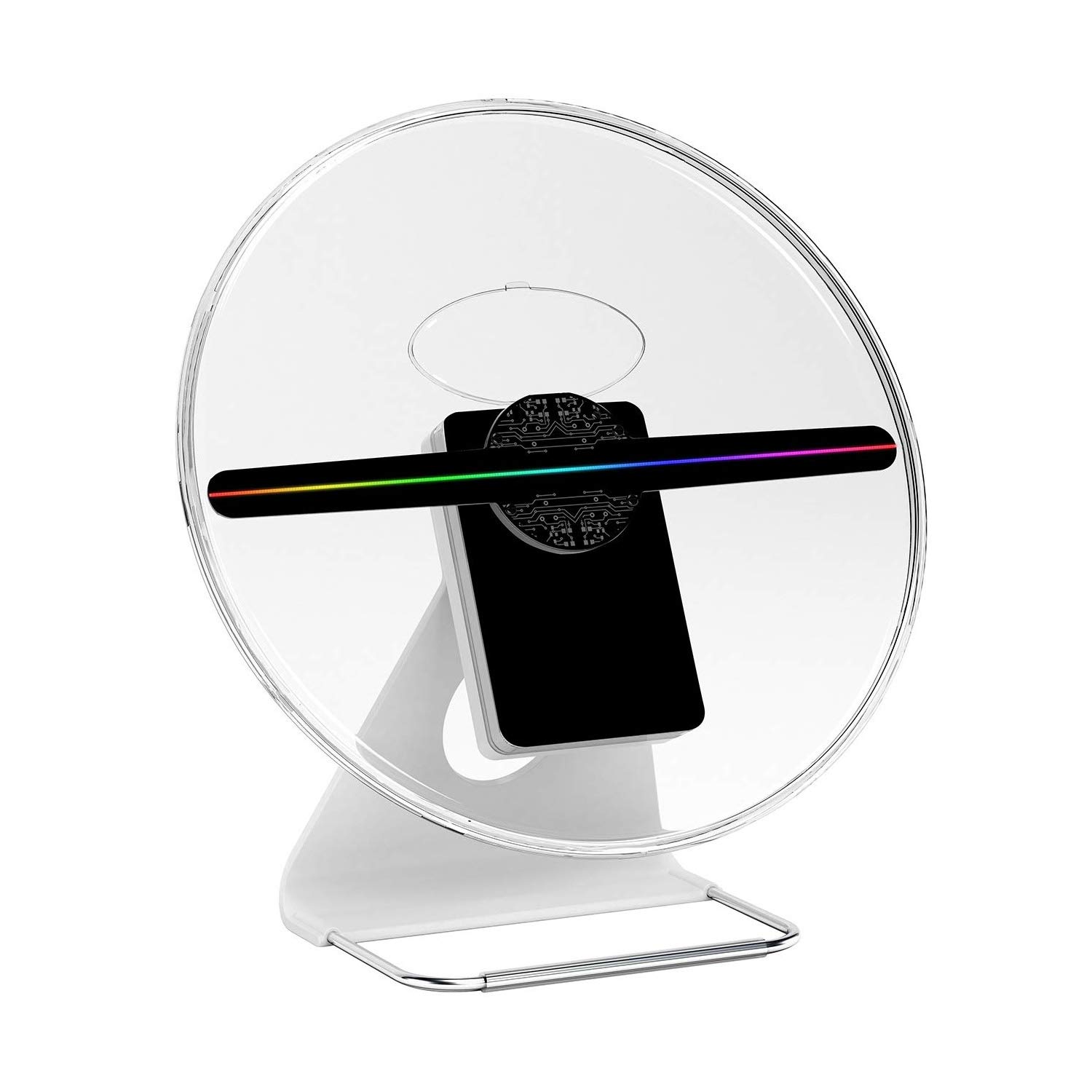 ICANZUO 12 Inch 3D Hologram Advertising Display Fan - 512p HD Holographic LED Air Fan Projector for Business, Store, Shop, Bar, Casino & Holiday Decor - Perfect for Retail Displays, Nightclubs & Event Marketing