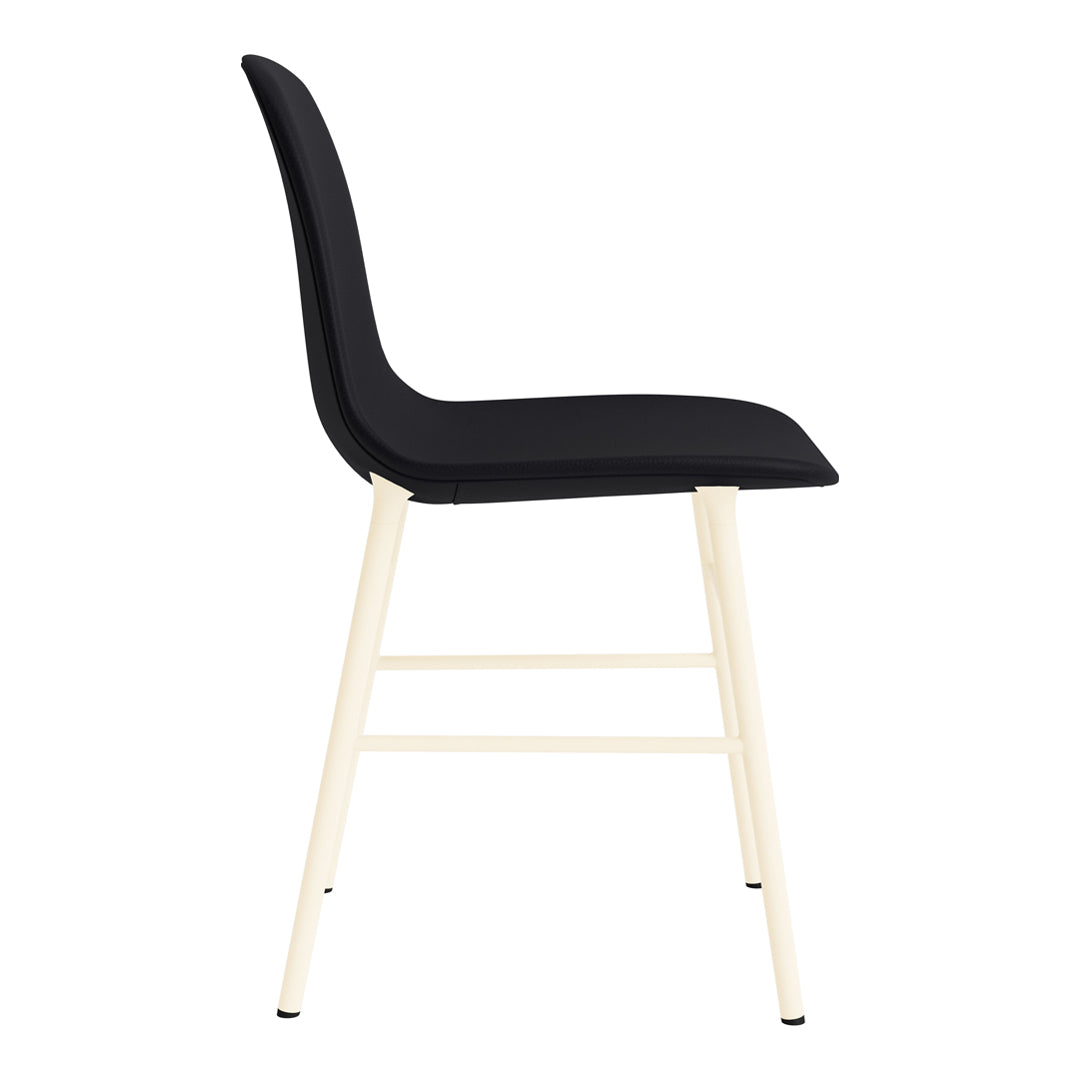 Modern Form Chair with Sturdy Metal Legs & Soft Upholstery - Perfect for Home Office, Living Room & Dining Room Decor