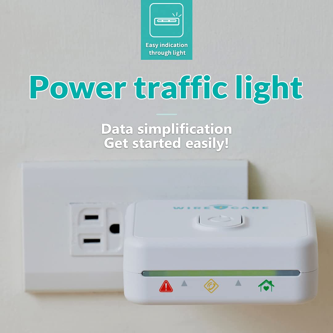 Brook Livin WIRECARE Plug-in Outlet Tester with 3-Color LED Indicator - Electrical Socket Tester for Home Safety | Prevent Fire Hazards & Check Wiring Health | Ideal for Home Inspection, DIY Electrical Testing & Safety Maintenance