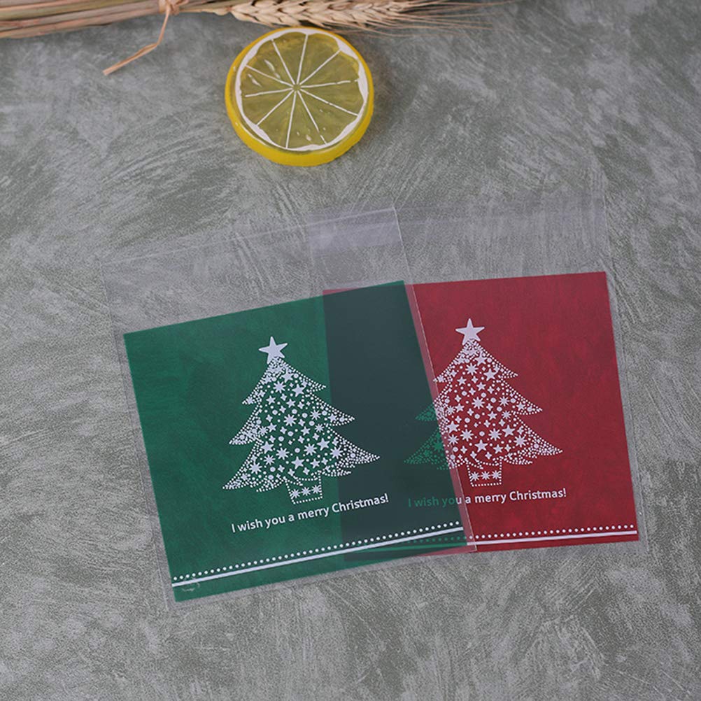 200pcs Clear Christmas Cookie Bags - 4x6 Inch Cellophane Treat Bags for Holiday Gifts, Party Favors, Biscuits & Goodies | Bulk Food Storage, Xmas Treats, Baked Goods Packaging