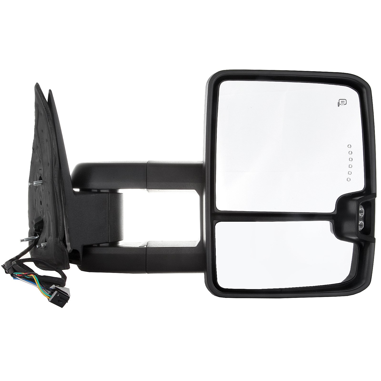 Aintier Towing Mirrors Fit for 2001-2002 GMC 1500 HD/2500 HD/3500 - Power Adjustable Heated LED Turn Signal Mirrors with Chrome Housing | Perfect for Heavy-Duty Towing, Night Driving & Winter Conditions