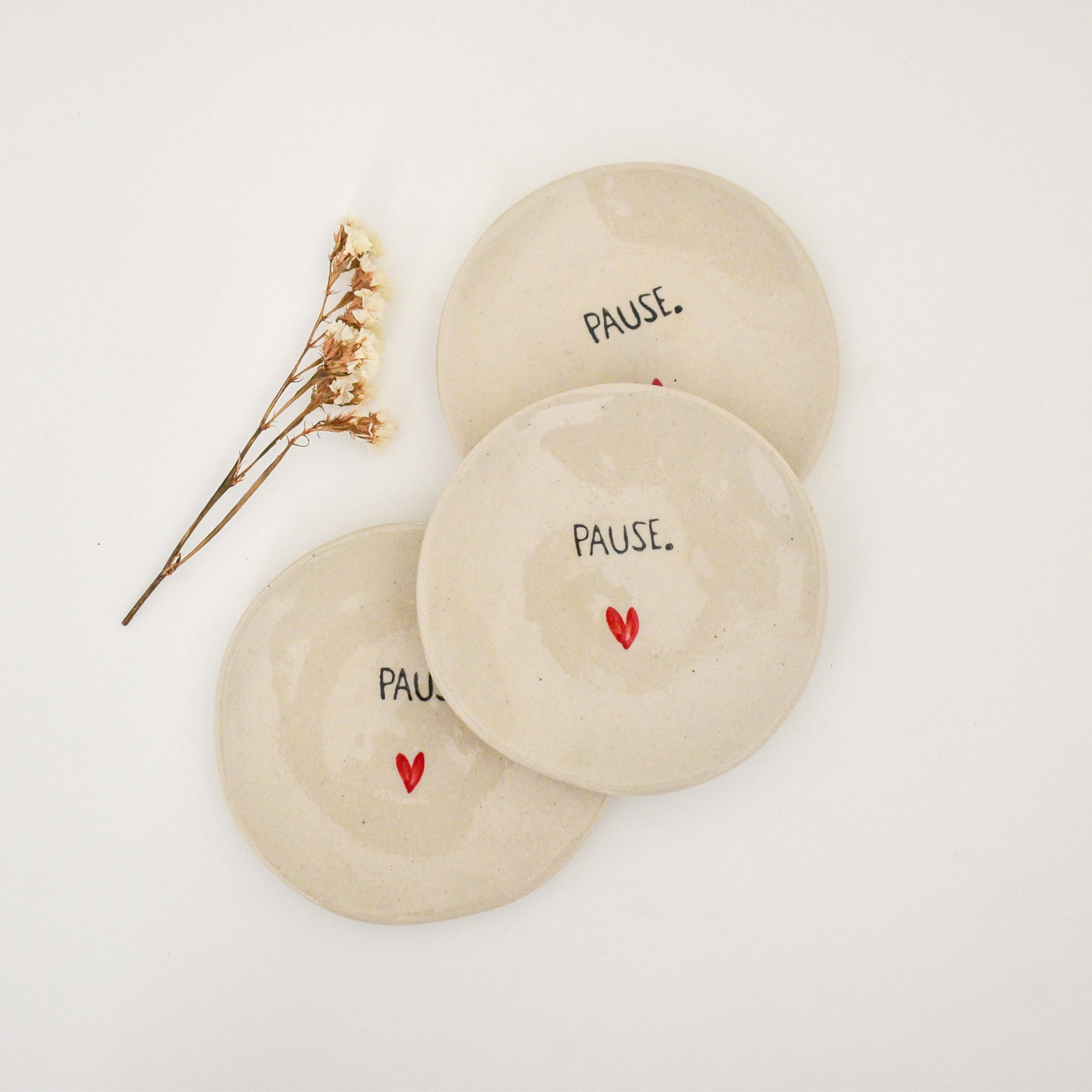 Handmade Ceramic Coasters Set of 2 - Durable Tea Cup Coasters for Dining Table Decor - Elegant & Long-Lasting - Perfect for Coffee, Tea, and Beverage Protection at Home or Office