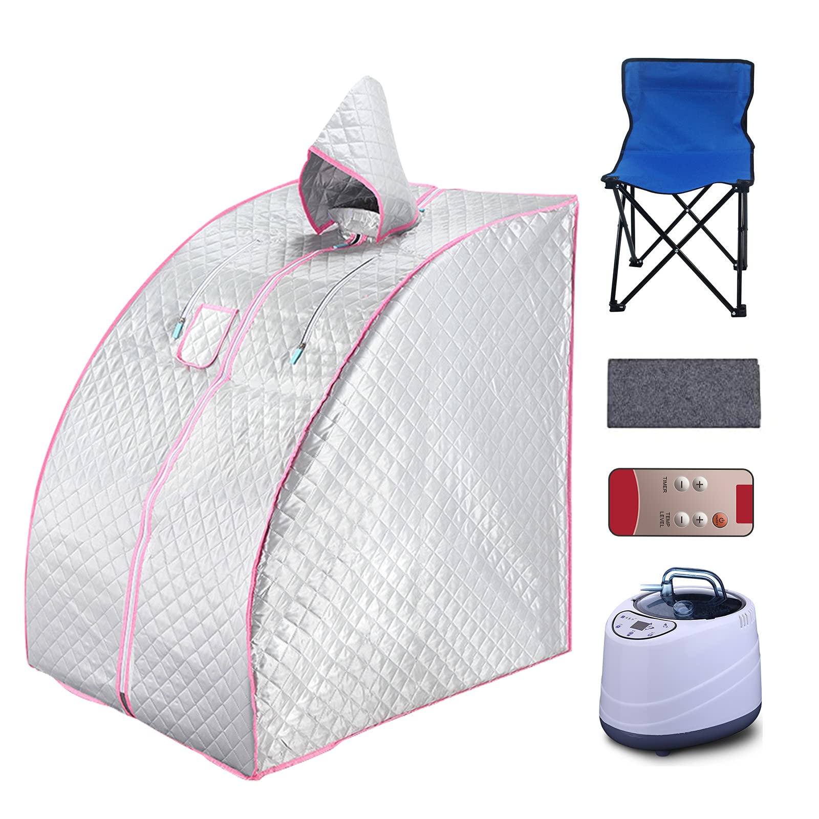 Portable Steam Sauna for Home Use - Personal Indoor Sauna Tent with Remote Control & Chair Included - One Person Relaxation Sauna for Stress Relief, Detox & Muscle Recovery