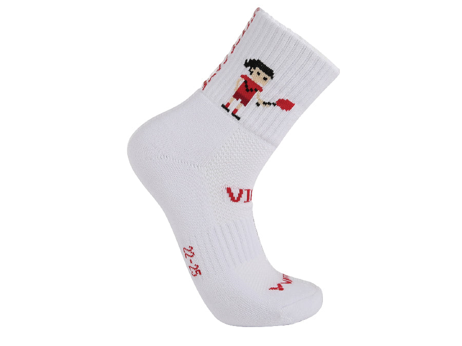 Victor Unisex Sport Quarter Socks SK 157A - Breathable Athletic Socks for Running, Gym & Workout - White Performance Socks for Men & Women