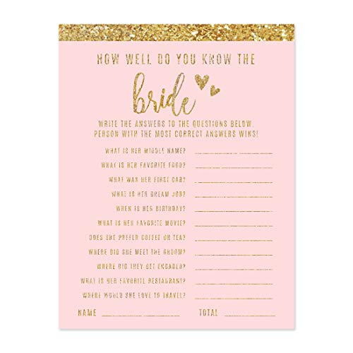 Cards How Well Do You Know the Bride