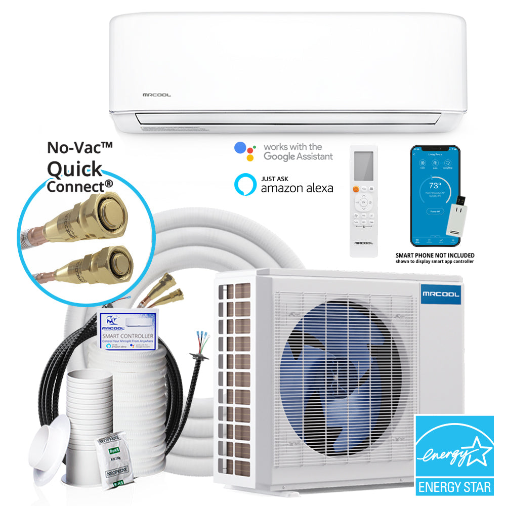MRCOOL DIY 4th Generation 12000 BTU Ductless Mini Split Heat Pump AC/Heating System - Perfect for Home, Garage & Office Installation