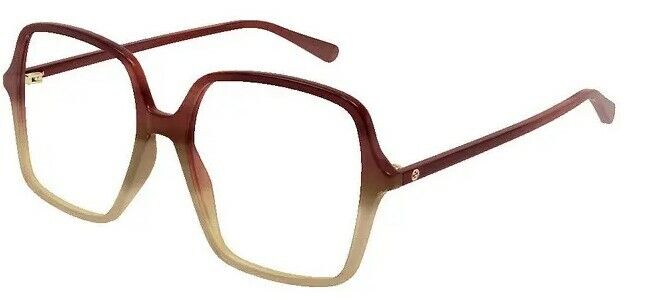 Gucci GG 1003O 004 Red Oversized Square Women's Eyeglasses | Fashion Sunglasses for Women | Perfect for Outdoor Activities, Travel & Everyday Wear