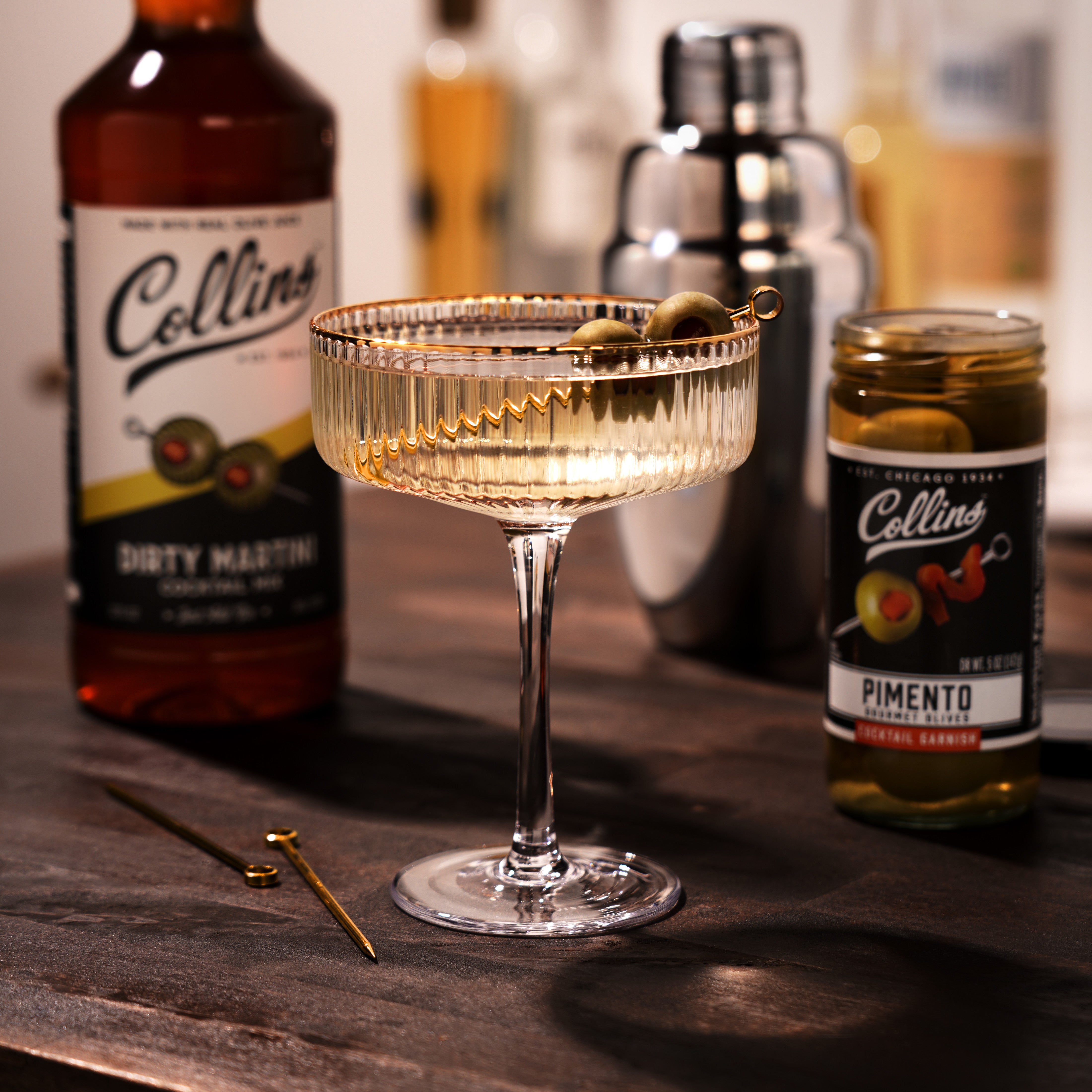 Premium Colossal Martini Pimento Stuffed Olives - 10 oz Jar | Gourmet Cocktail Garnish & Charcuterie Board Essential | Perfect for Martinis, Salads & Party Platters