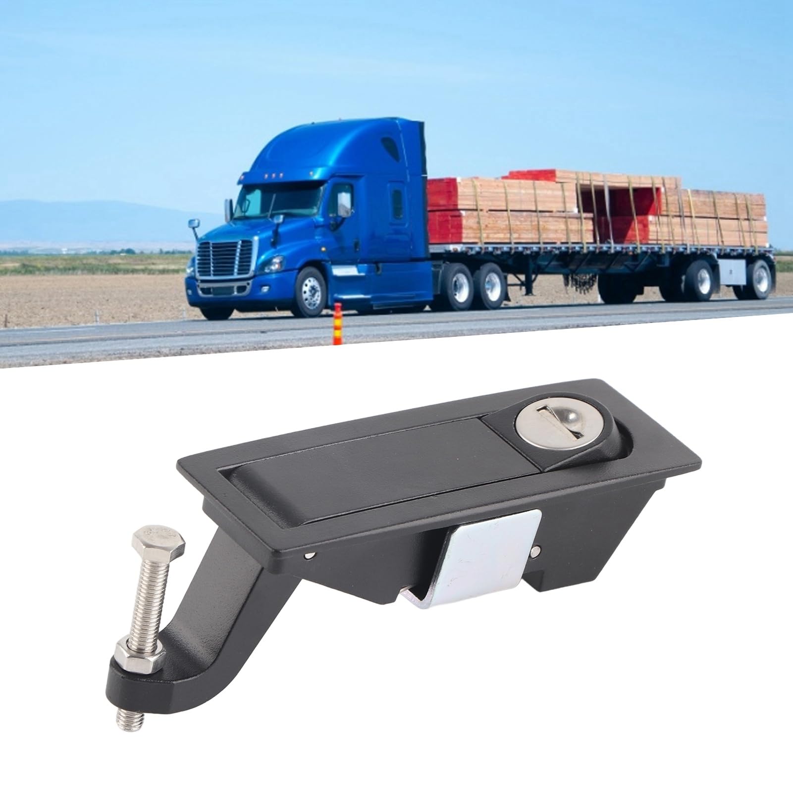 Fydun Heavy Duty Compression Latch Lock with Key - Zinc Alloy Construction, Powder Coated Finish, Adjustable Lever Handle & Flush Trigger - Perfect for RV, Marine Boat Cabinets, Toolboxes & Industrial Storage Applications