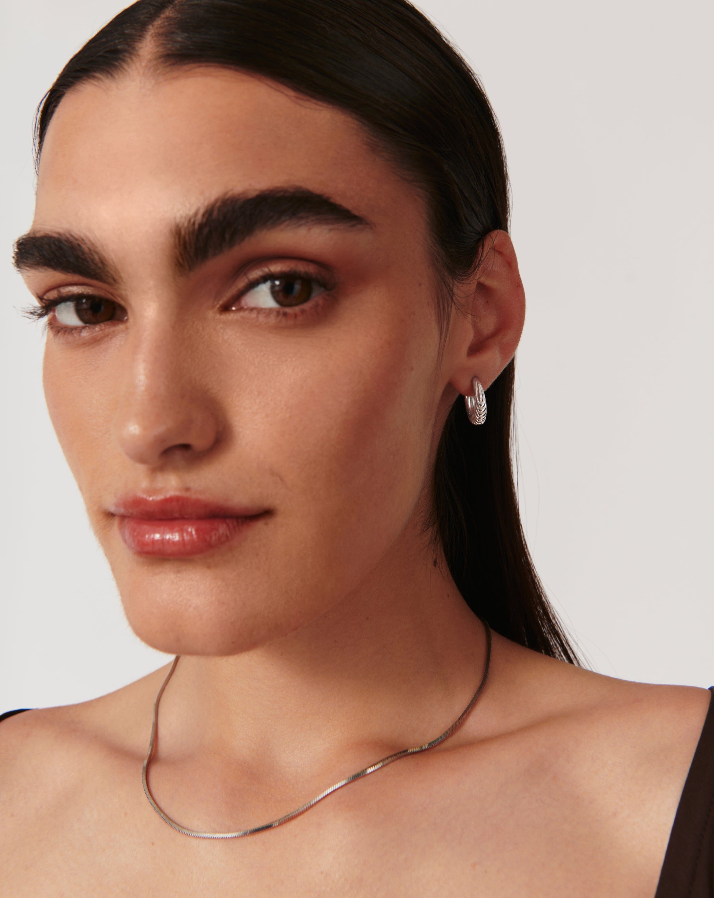 Wavy Ridge Small Hoop Earrings for Women - Minimalist Gold Plated Dainty Hoops - Perfect for Everyday Wear, Office & Date Night