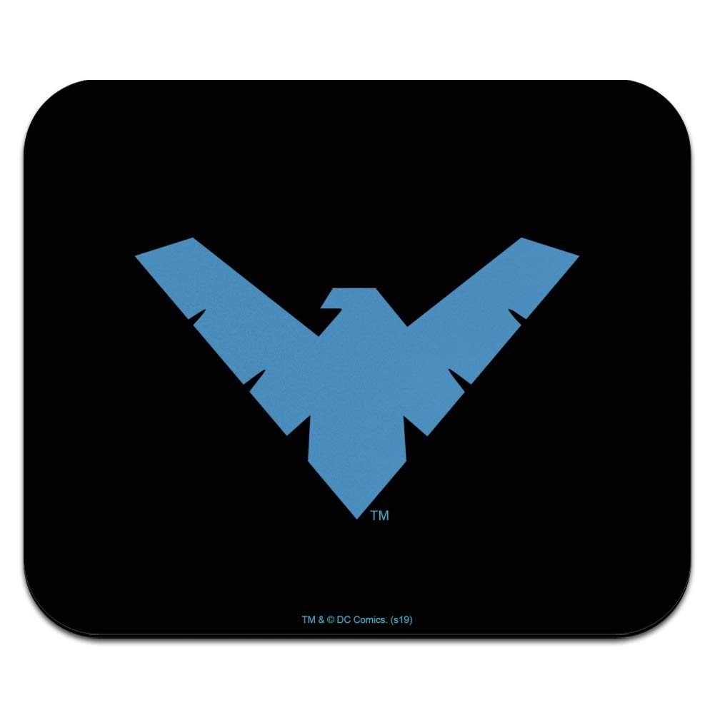 Batman Nightwing Logo Low Profile Thin Gaming Mouse Pad - Non-Slip Rubber Base for PC, Laptop, Office & Home Use - Perfect for Gamers & Professionals
