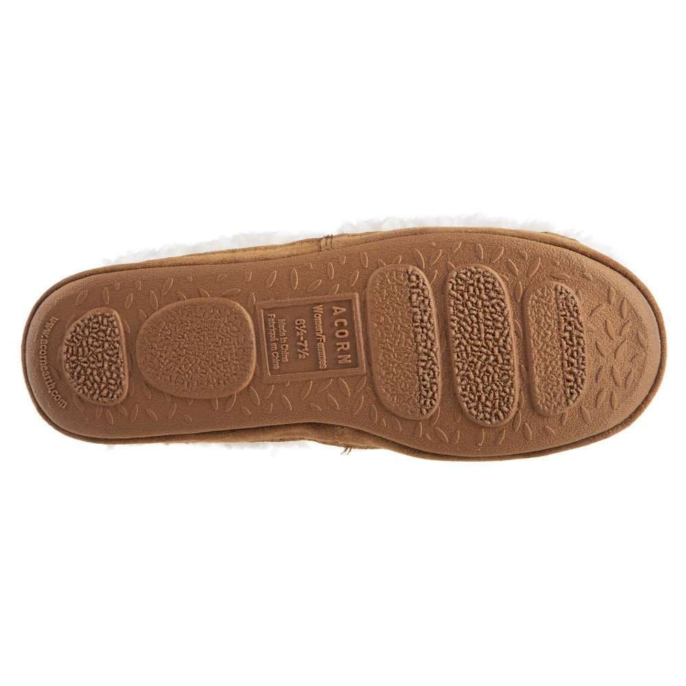 Women's Acorn® Moc II Collapsible Heel Slippers with Indoor/Outdoor Sole - Cozy House Shoes for Relaxing at Home, Lounging & Quick Outdoor Errands