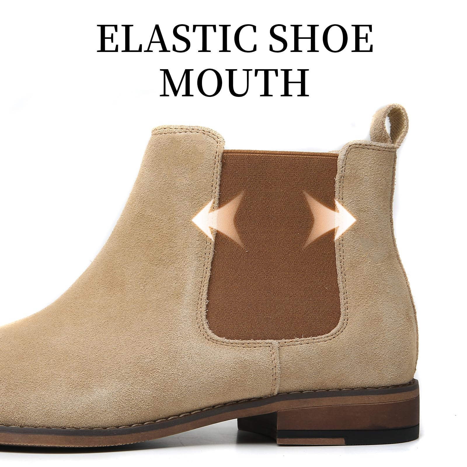 Men's Classic Elastic Chelsea Boots - Waterproof Dress Ankle Boots for Casual & Formal Wear | Perfect for Office, Date Night & Outdoor Activities