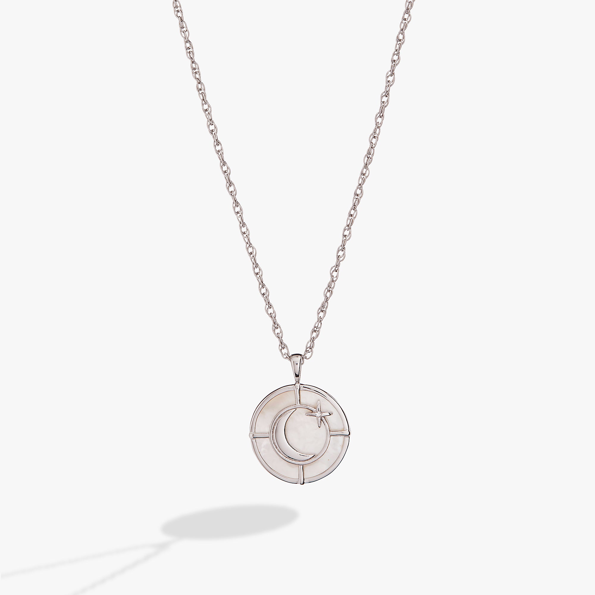 Genuine Mother of Pearl Signature Pendant Necklace for Women - Elegant White Shell Jewelry Gift for Birthday, Anniversary & Special Occasions
