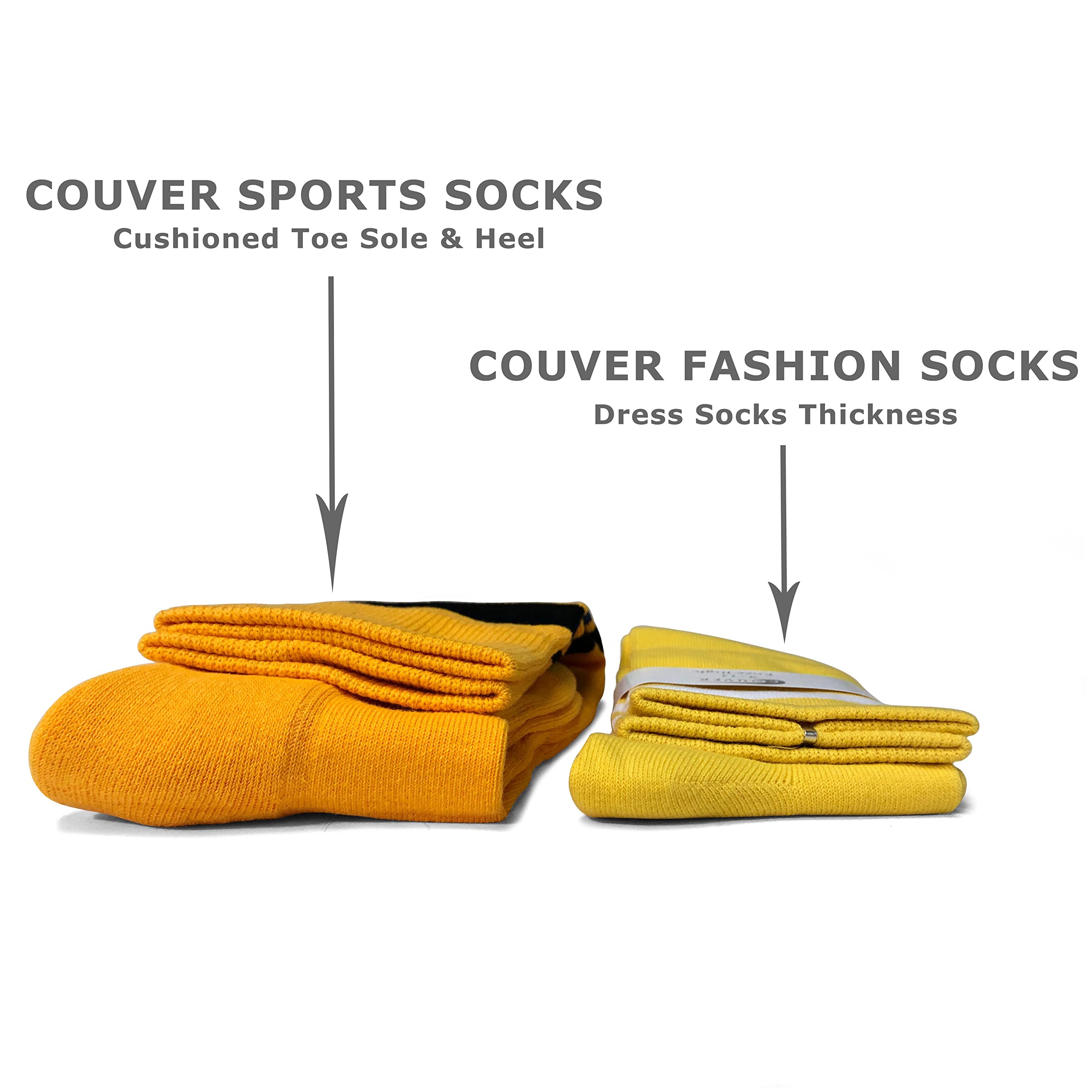 COUVER Striped White Knee High Sports Socks for Softball, Running & Athletic Performance - Comfortable & Breathable for Active Lifestyles
