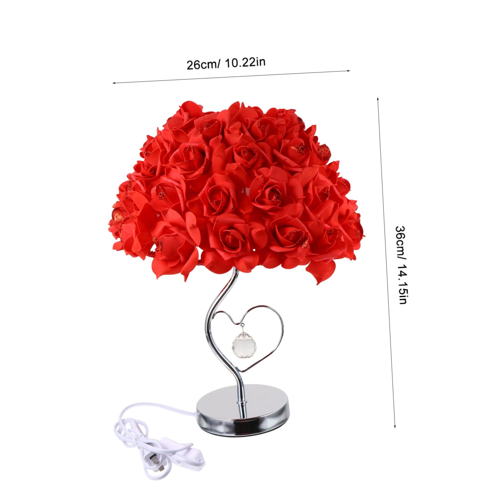 Romantic LED Rose Flower Lamp - Artificial Rose Bouquet Desk Light, Bedside Night Light for Home Decor, Wedding, Anniversary & Valentine's Day Gift | Perfect for Bedroom, Living Room & Romantic Dinner Setting