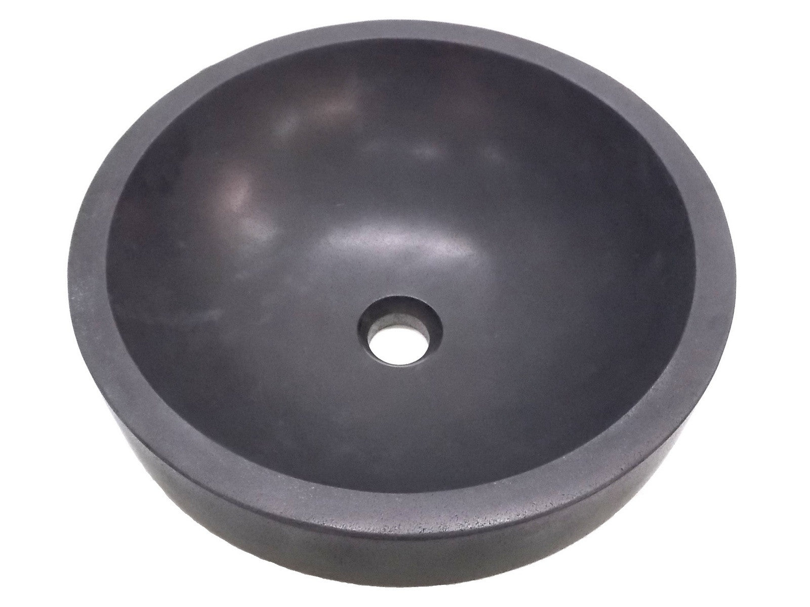 Modern Semi-Recessed Lava Stone Vessel Sink with Apron - Natural Stone Bathroom Vanity Sink for Farmhouse, Rustic & Contemporary Bathroom Designs