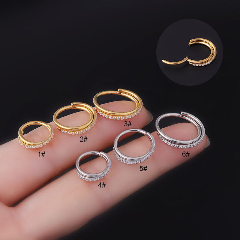 16G Hypoallergenic Surgical Steel Hoop Nose Ring - Septum Huggie Piercing Jewelry for Women & Men | Perfect for Everyday Wear, Parties & Body Piercing Enthusiasts
