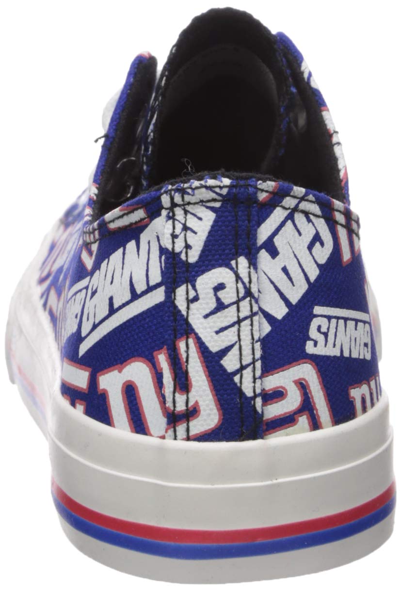 FOCO Women's NFL New York Giants Low Top Canvas Shoes - Size 6 - Casual Sneakers for Fans, Game Day Outfits & Everyday Wear