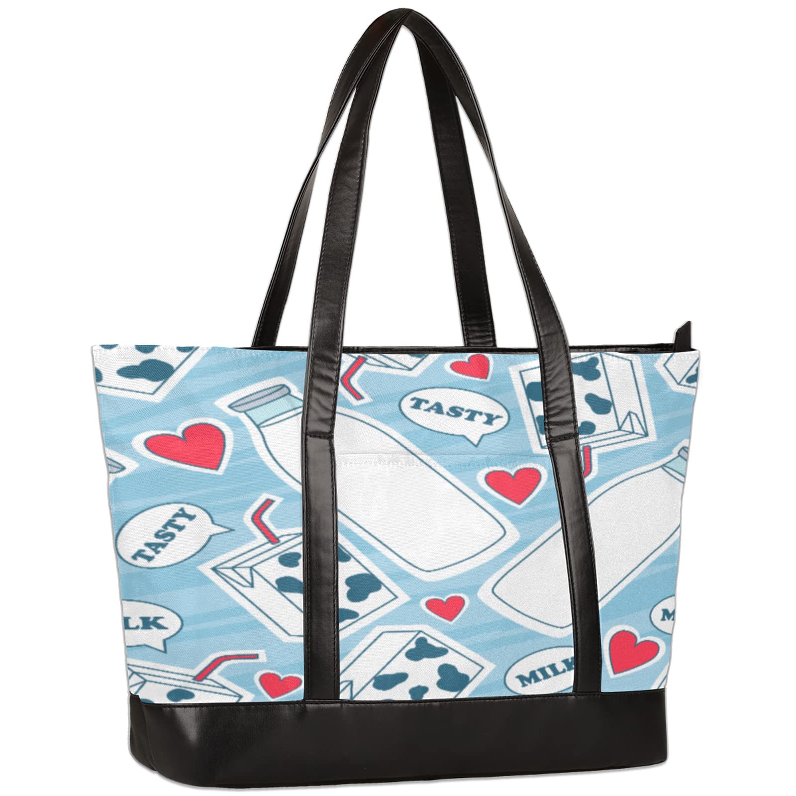 Stylish 15.6 Inch Waterproof Laptop Tote Bag for Women - Lightweight Business Computer Shoulder Bag with Heart Design, Perfect for Office, Work, School & Travel Accessories