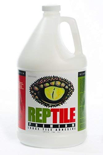Premium Reptile Loose Tile & Wood Floor Repair Adhesive - 1 Gallon Strong Bonding Glue for Home & Commercial Use - Ships Above 40°F - Ideal for Pet Enclosures, Basements & High-Traffic Areas