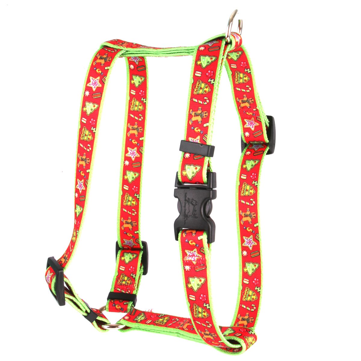 Yellow Dog Design Adjustable Pet Harness for Small Dogs - X-Small Size with Festive Holiday Treats Pattern - Perfect for Christmas Walks & Outdoor Adventures