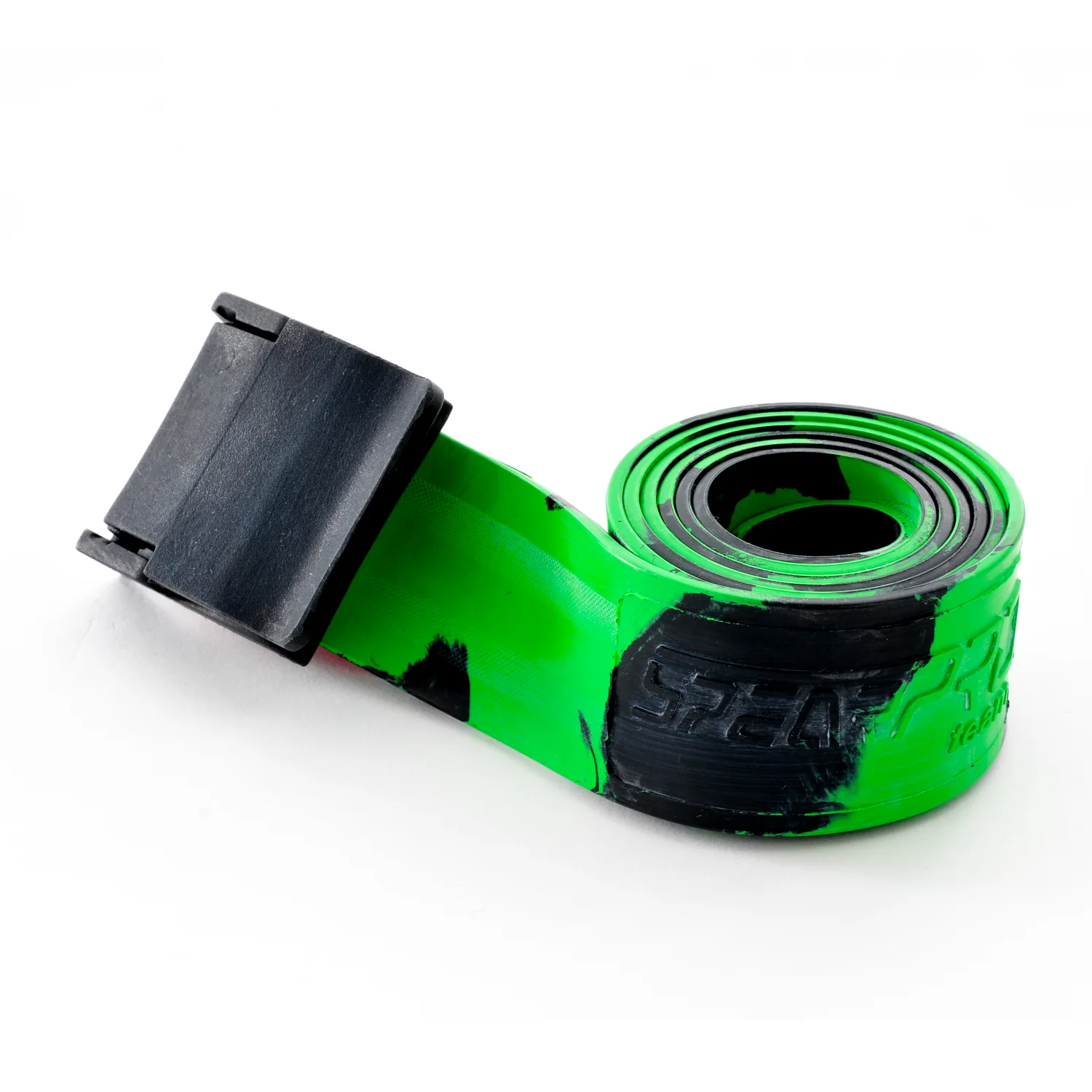 Spear Pro Weightlifting Belt with Safety Buckle - Black/Green for CrossFit, Powerlifting & Gym Training