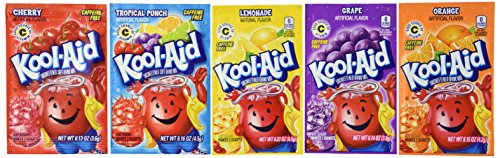 Kool-Aid Drink Mix Variety Pack - 48 Count Assorted Flavors | Refreshing Powdered Beverage for Kids, Parties & Summer Fun