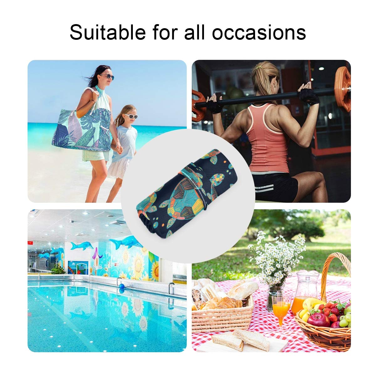 Waterproof Wet Dry Bag for Swimsuits & Cloth Diapers - 2 Pack Reusable Beach & Travel Organizer - Perfect for Pool, Gym, Baby Essentials & Toiletries Storage