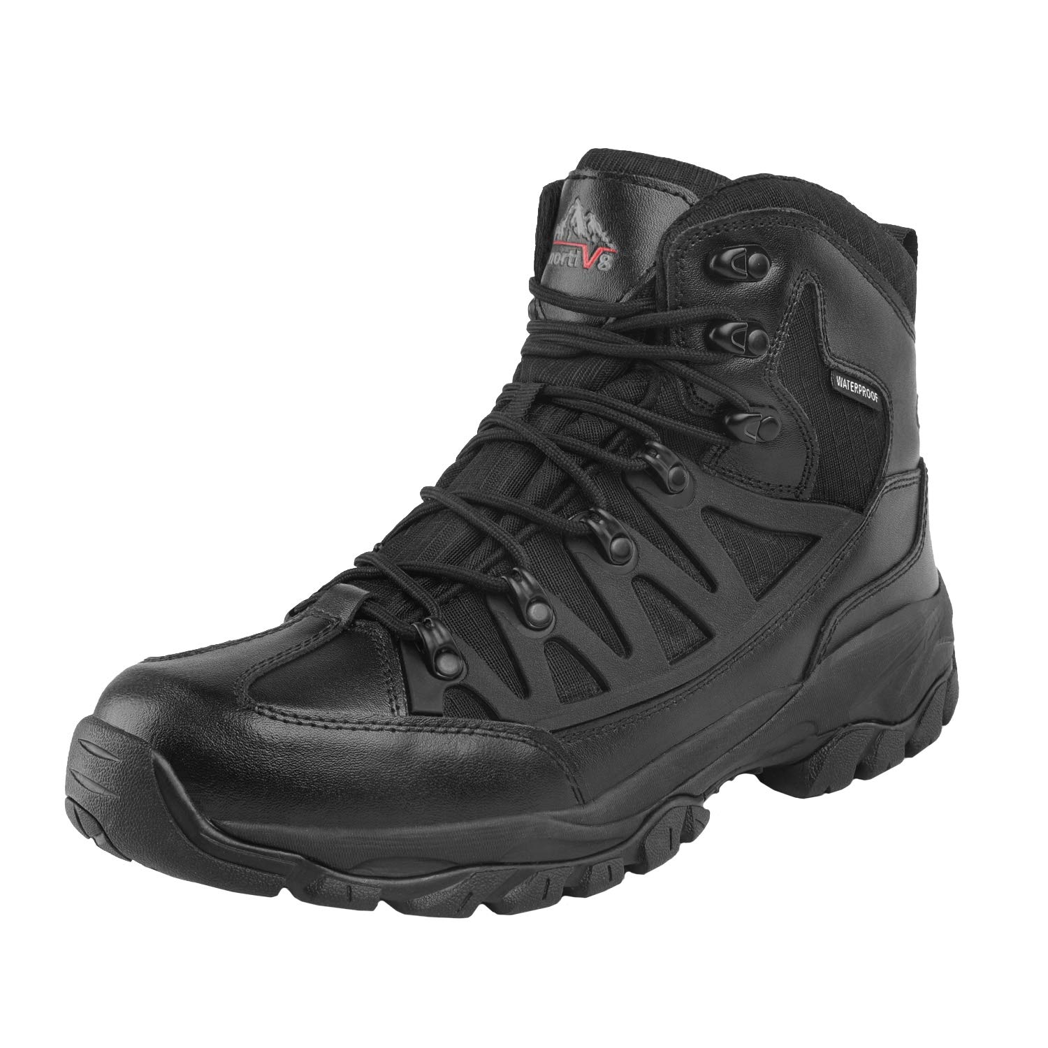 NORTIV 8 Men's Military Tactical Work Boots - Lightweight Mid Ankle Outdoor Combat Boots for Hiking, Construction & Tactical Use - Durable Safety Footwear for Work & Outdoor Adventures