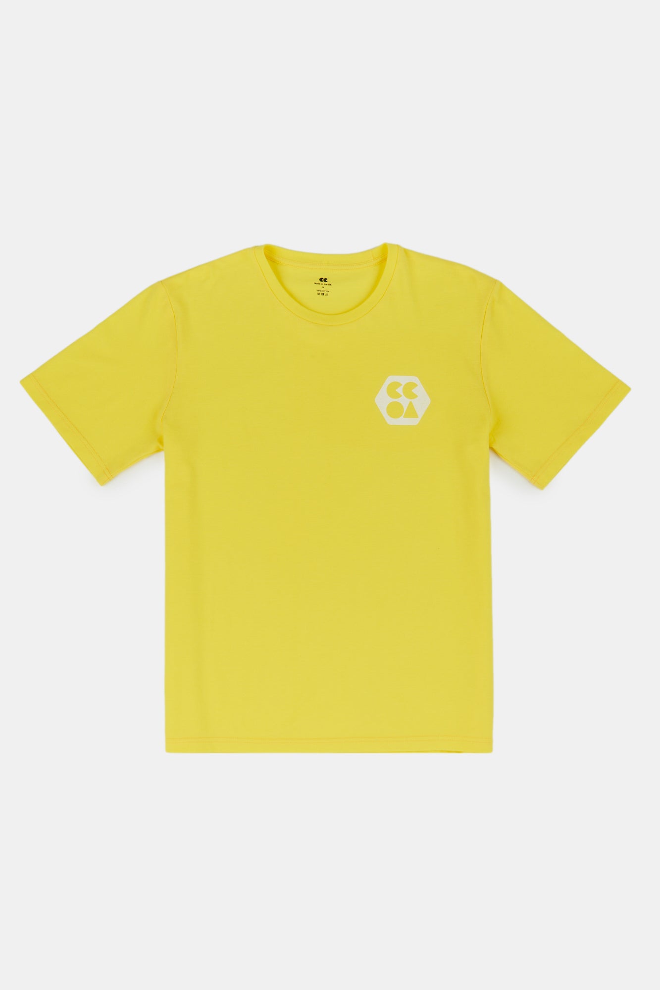 Eco-Friendly Men's Breathable Cotton T-Shirt - Plastic-Free, Canary Yellow | Perfect for Gym, Running & Casual Wear