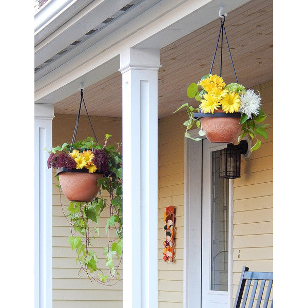 Lina Hanging Planters - Modern Indoor/Outdoor Flower Pots with Drainage Holes - Perfect for Home Decor, Balcony, Garden & Office Plants (Set of 3)