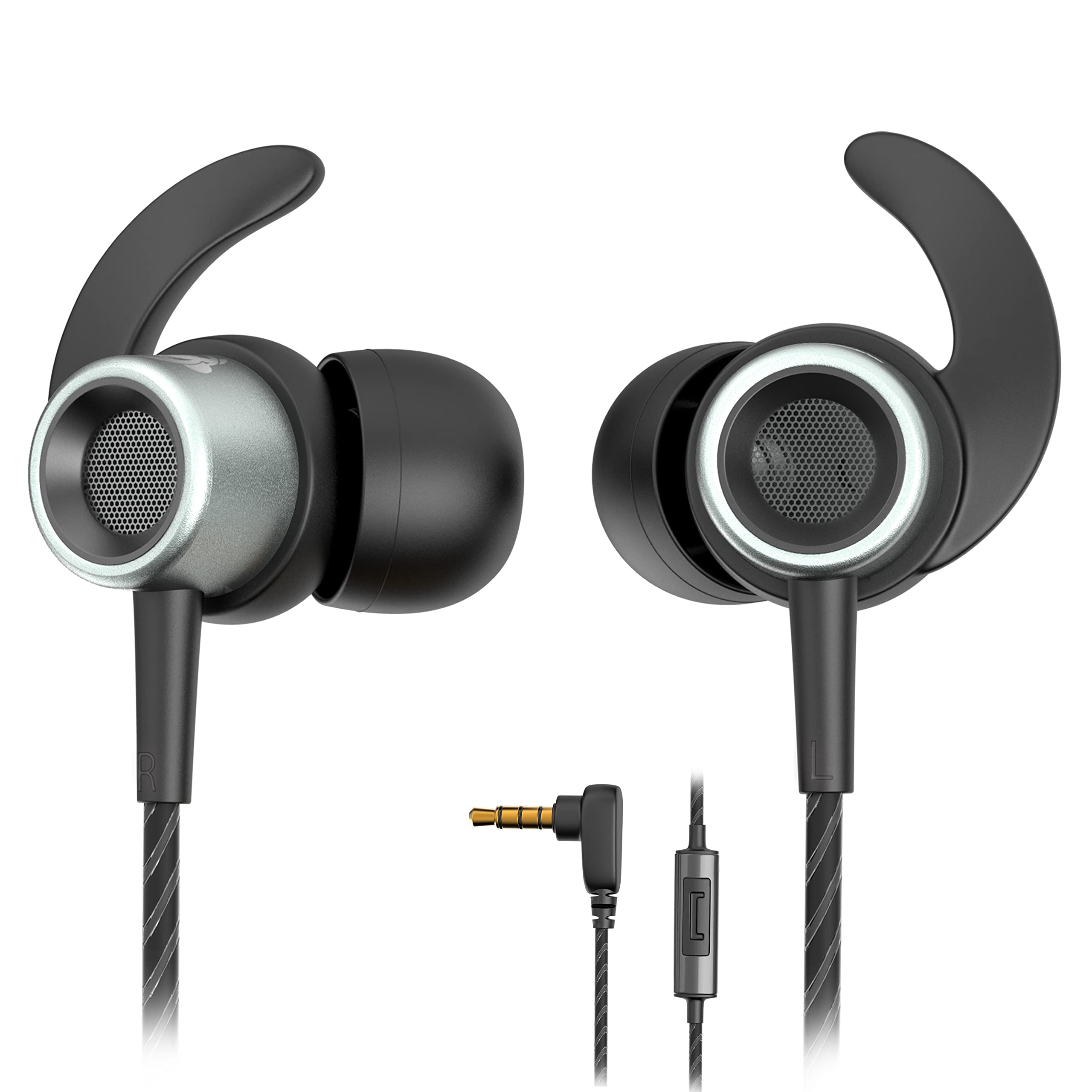 Best Noise Cancelling Wired Earbuds with Microphone for Kids & Adults - Gaming Headset for Xbox One, Samsung Galaxy, Android & iPhone - Includes Carrying Case & Extra Bass - Perfect for Sleep, Sports, Workouts & Office Use