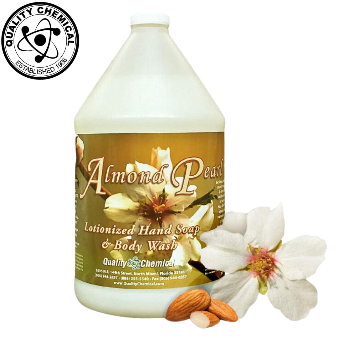 Premium Almond Pearl Luxury Hand Soap Refill - 640oz Gentle Liquid Soap with Delicate Fragrance - For Bathroom, Kitchen & Guest Washrooms - Moisturizing & Antibacterial Formula (1 Pack)