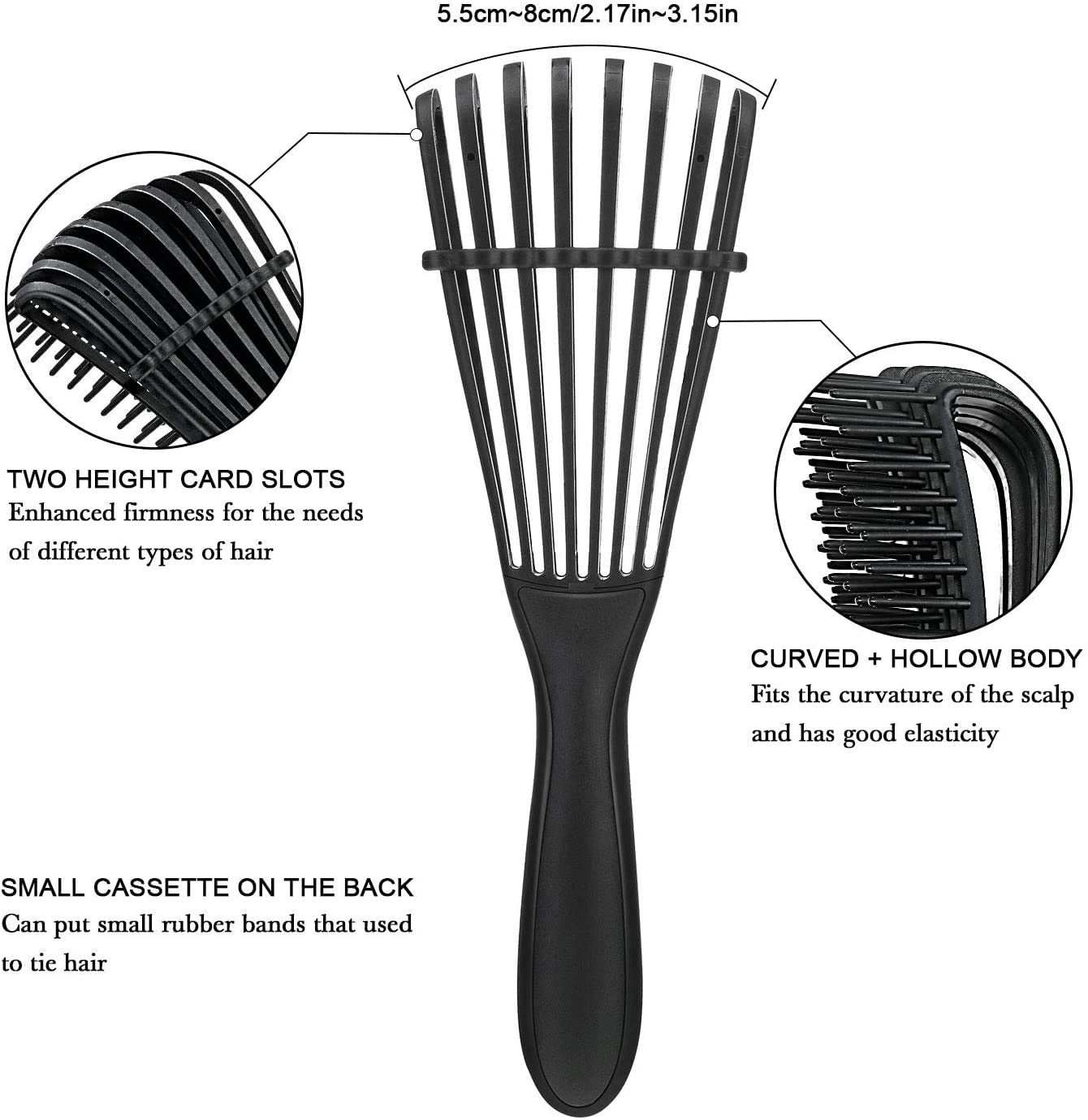 Eltihr Detangling Hair Brush for Women, Men & Kids - Pain-Free Knot Remover for Curly & Straight Hair | Gentle Tangle Separator for Smooth, Shiny Hair | Perfect for Daily Styling, Travel & Salon Use