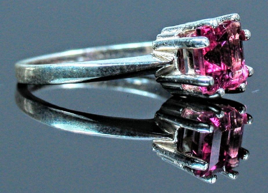 14K Solid Gold Pink Tourmaline Ring - Sterling Silver/Yellow/White/Rose Gold Options - Handmade Custom Jewelry Size 7 - Perfect for Engagement, Anniversary & Special Occasion Gifts