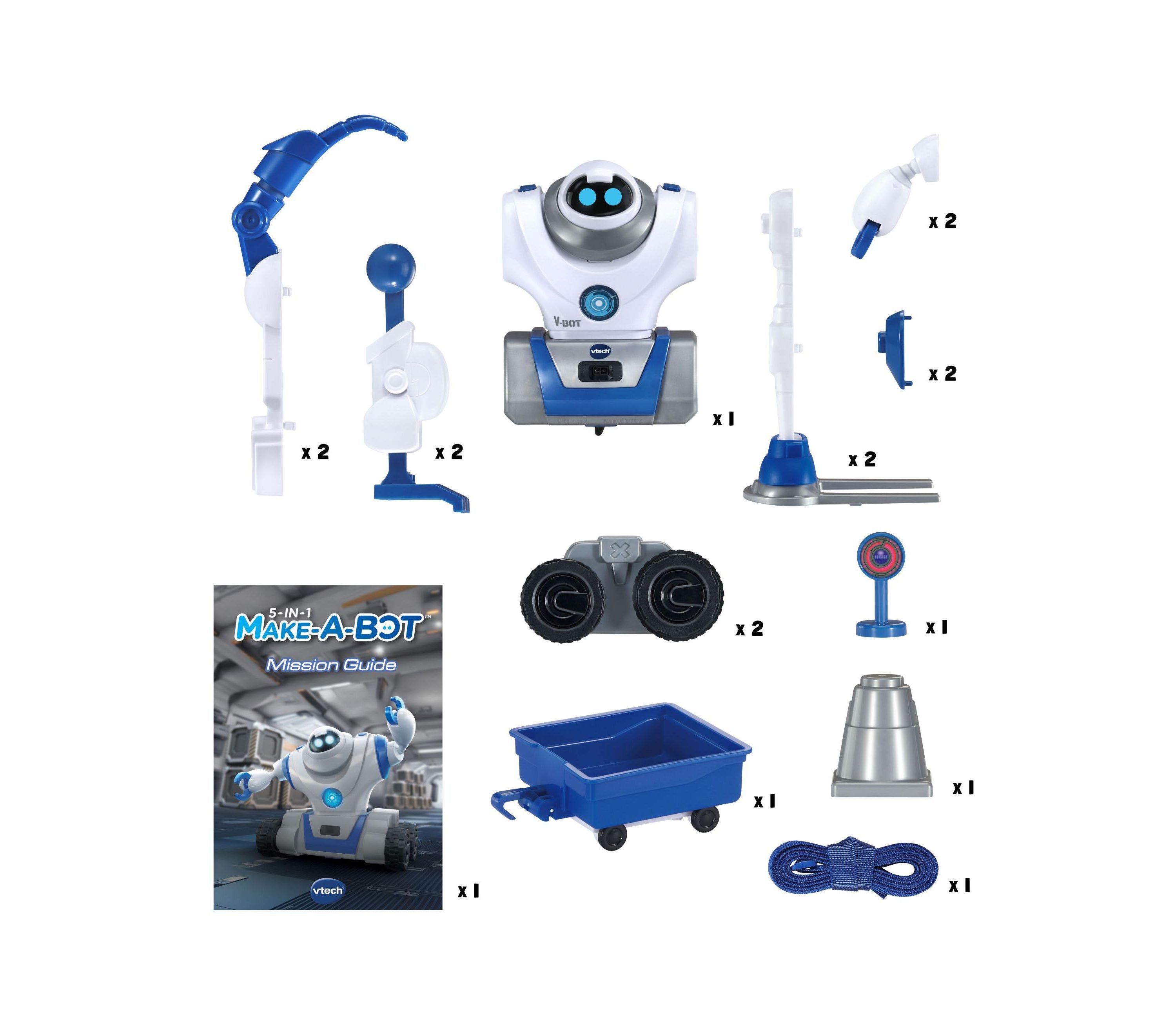 5 IN 1 Transformable Mission Robot Toy - STEM Building Kit for Kids - Creative DIY Action Figure for Educational Play & Adventure Scenes