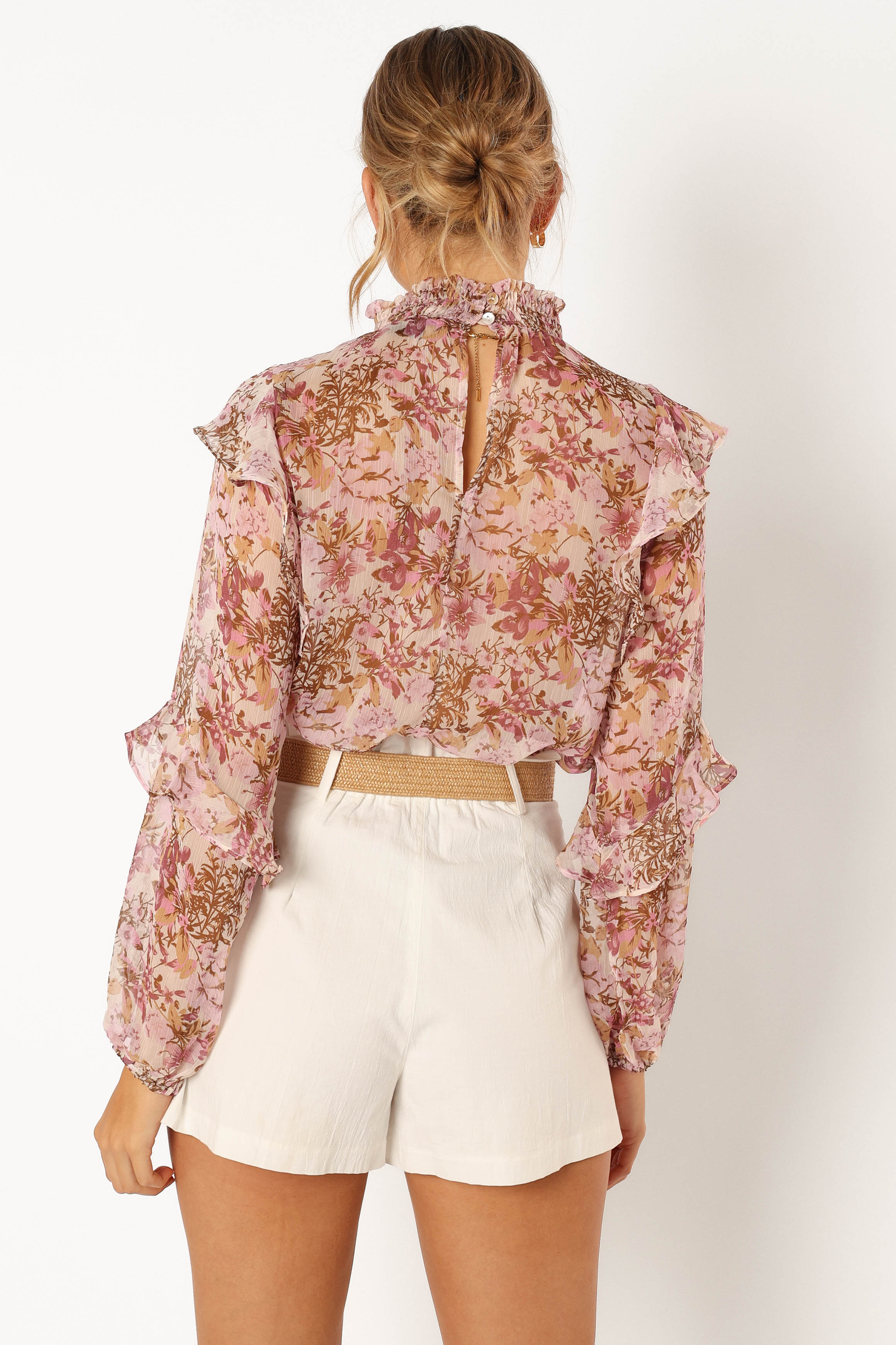 Davian Women's Floral Blouse - Elegant Short Sleeve Tops for Spring & Summer | Casual Office Wear, Date Night Outfit, Vacation Shirt