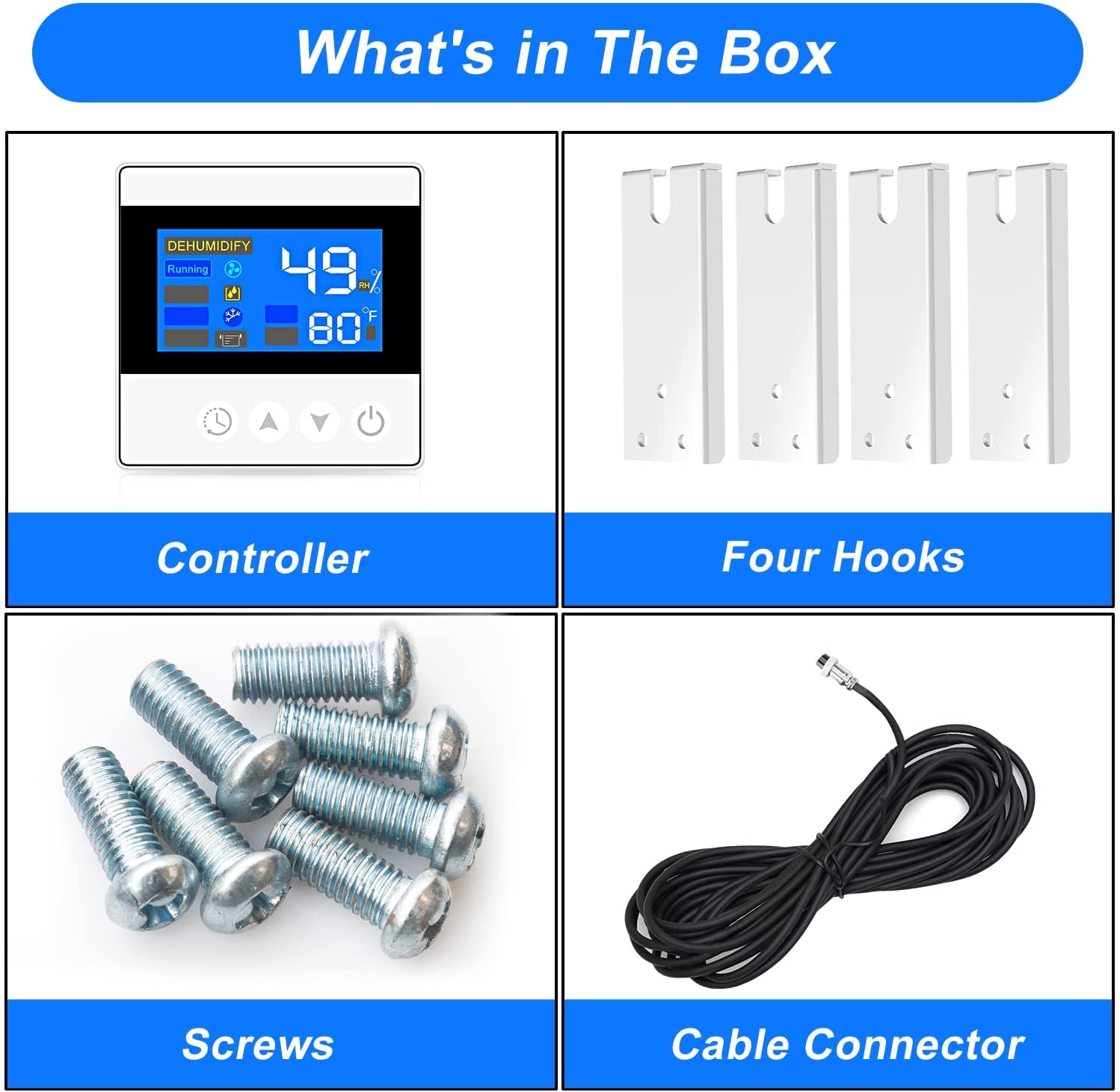 Remote Controller for 145PPD & 110PPD Basement/Crawl Space Dehumidifier - Digital Humidity & Temperature Monitor with Adjustable Settings | Perfect for Home, Office & Storage Areas