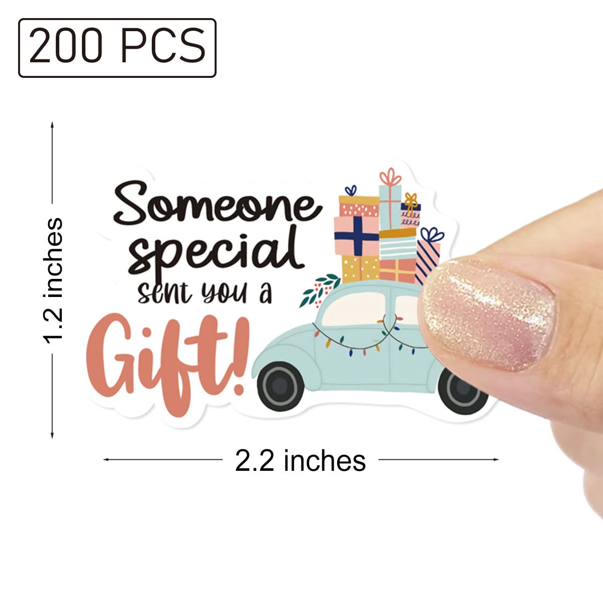 200 PCS Cute Christmas Theme Small Business Stickers for Envelopes, Packages, Handmade Goods & Bags - Perfect for Small Shop Branding & Holiday Gift Sealing (Ideal for Etsy Sellers, Online Shops & Craft Businesses)