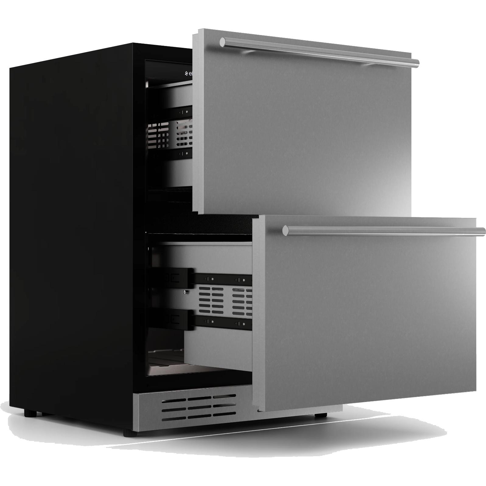 Arietta 24 Inch Undercounter Refrigerator Drawers - 4.7 Cu. Ft. Stainless Steel ARBD51SS - Perfect for Kitchen, Bar, Office & Entertainment Spaces