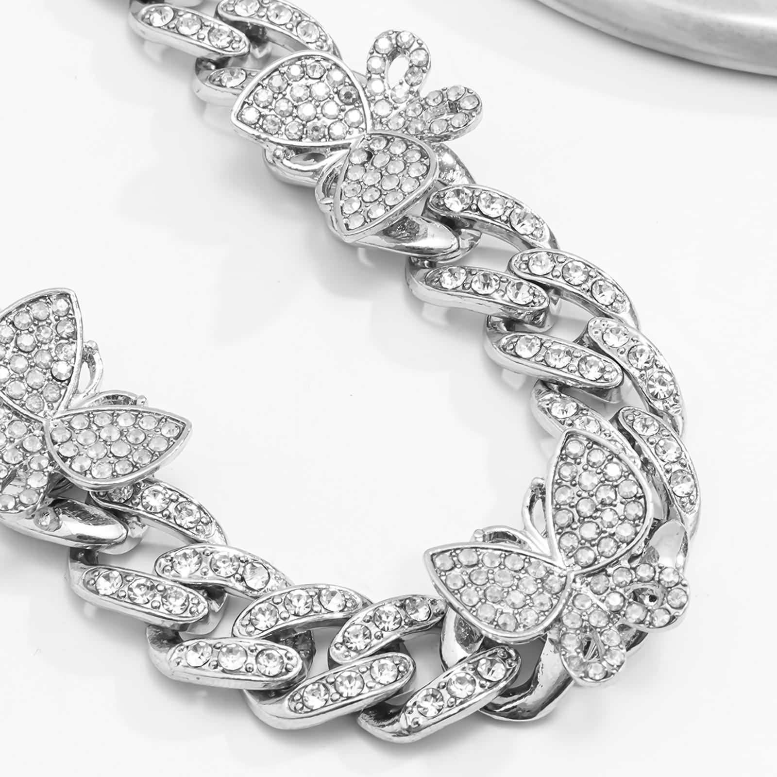 Mycian Elegant Crystal Anklet for Women - 22CM Gold Alloy Butterfly Ankle Bracelet with Cubic Zirconia | Perfect Gift for Her, Ideal for Beach, Summer & Casual Wear