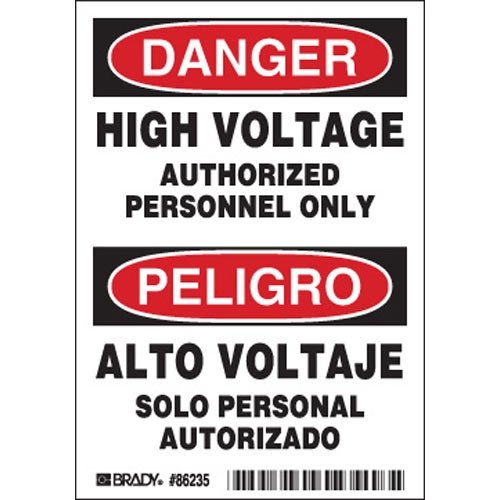 Brady 86235 Industrial Machine & Equipment Labels - 20 Packs (5 Labels Each) - Durable Identification Tags for Factory Tools, Warehouse Equipment & Safety Compliance
