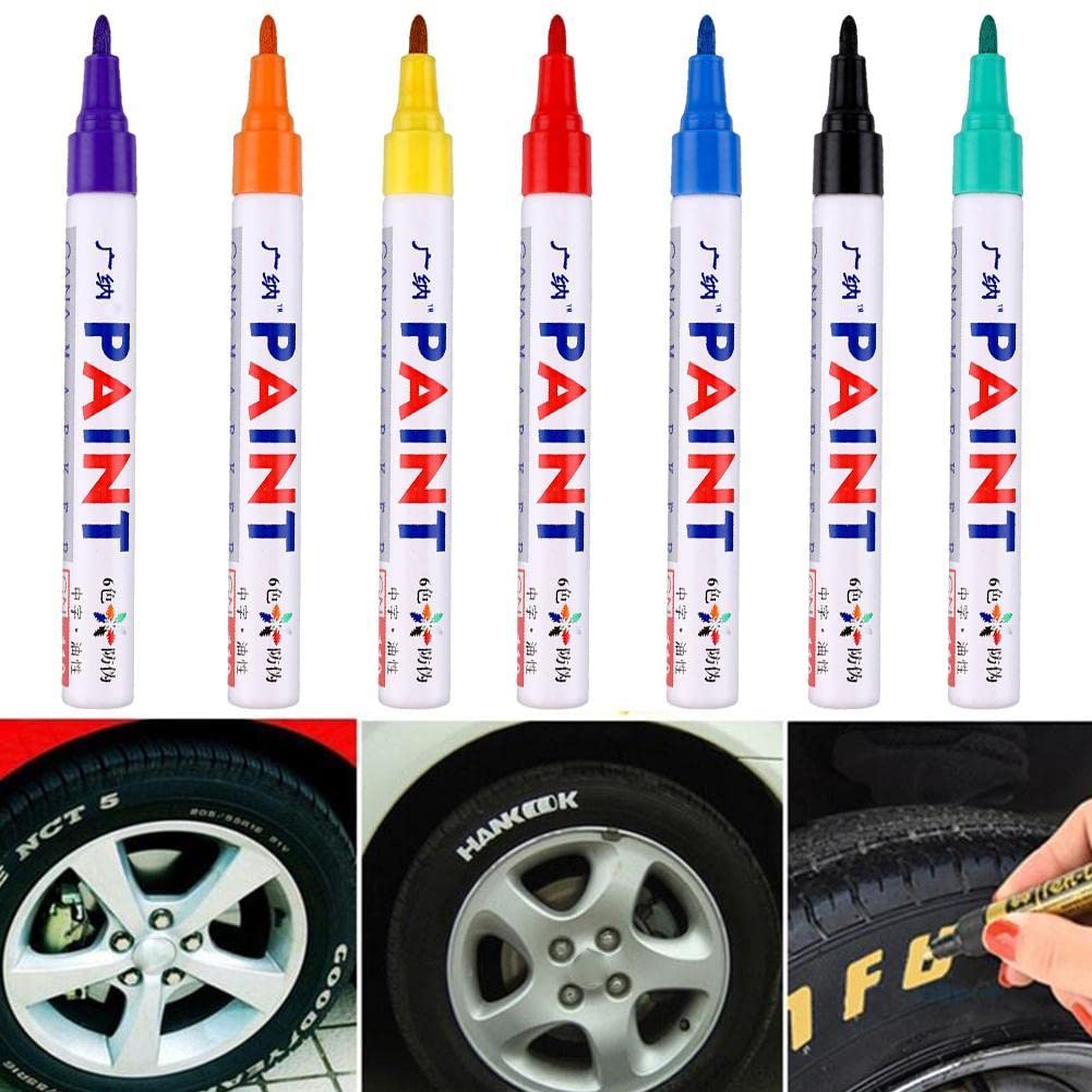 Ryanli Oil Based Paint Marker - White Paint Pen for Art, Rock Painting, Ceramic, Glass & Wood | Quick Dry, Waterproof Paint Marker for Stone, Metal, Tire & Graffiti | 1PC Black Marker for DIY Crafts & Home Decor Projects