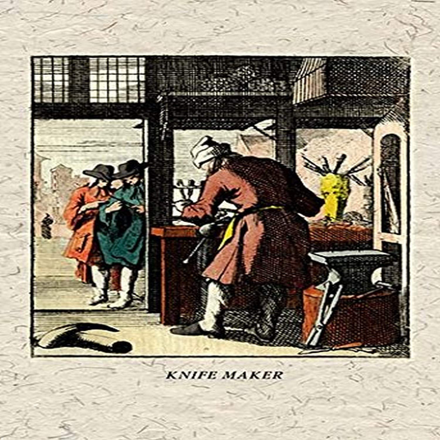 Buyenlarge 'Knife Maker' Vintage Art Paper Poster - 20x30 Inches - Perfect for Home Decor, Office Wall Art & Gift Ideas