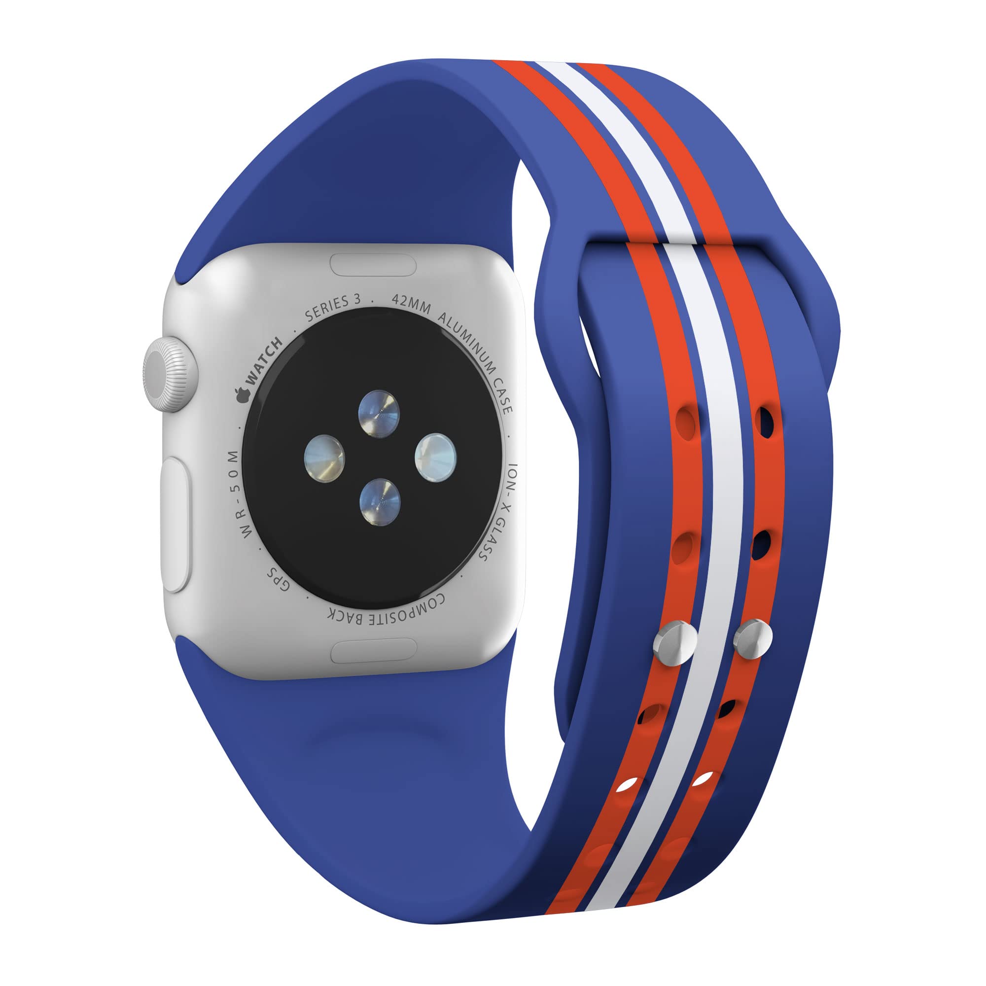 Florida Gators HD Watch Band Compatible with Apple Watch Series 1-9 - Durable Silicone Sports Strap for Workouts & Daily Use - Official NCAA Team Design for Gators Fans